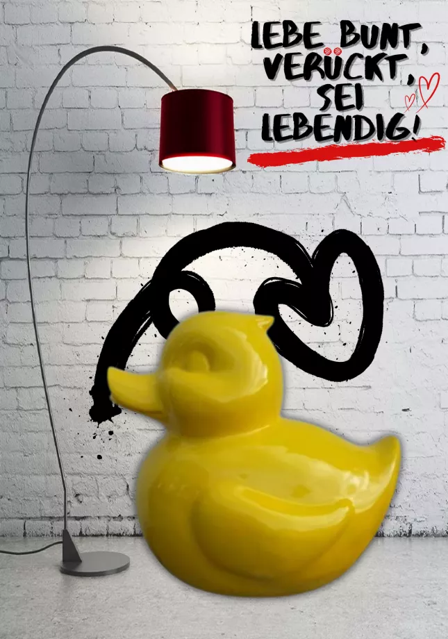 Ente als Kunstfigur
