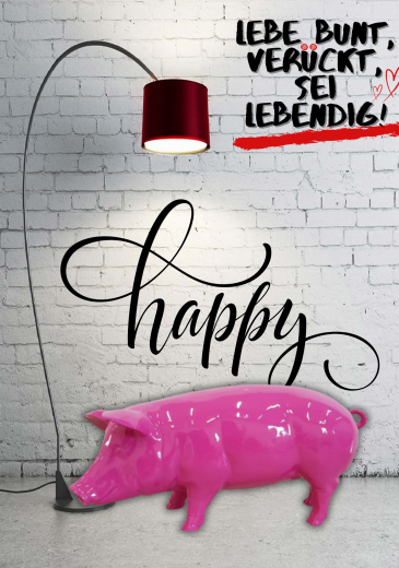 Hausschwein als Kunstfigur