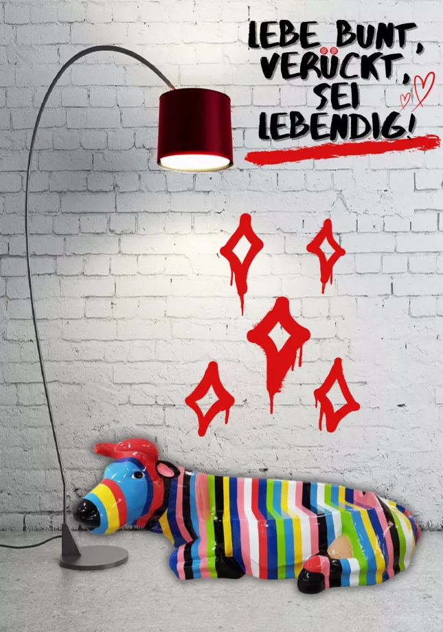 Kuhbank als Kunstobjekt