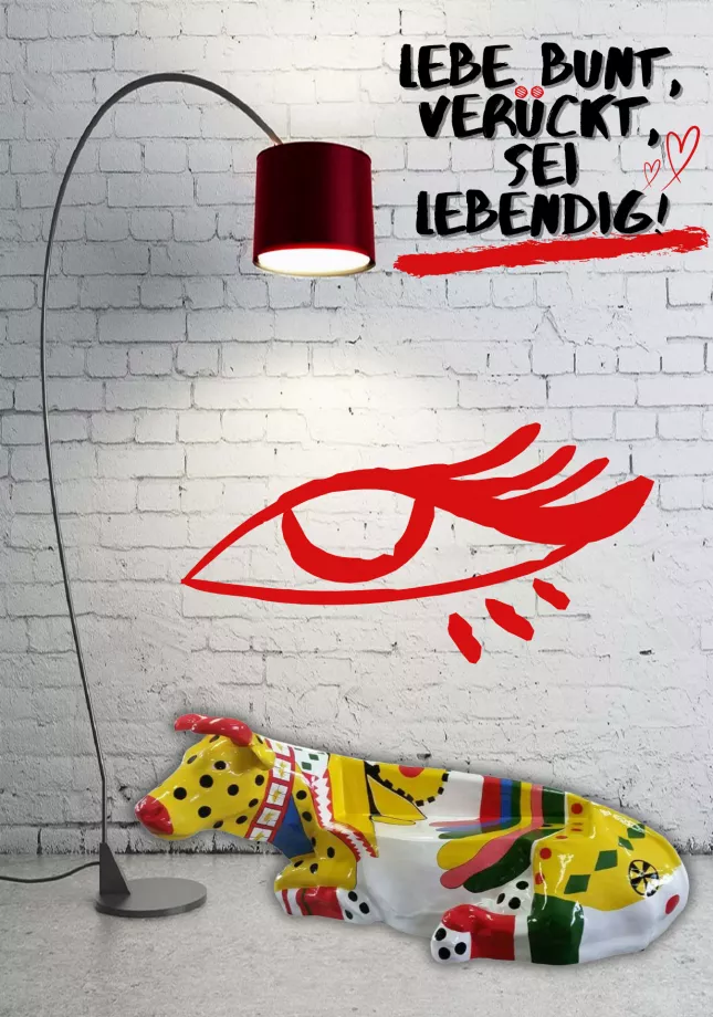 Kuhbank als Kunstobjekt