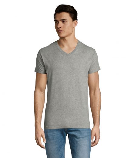 T-Shirt SOL'S Imperial V-Neck, MEN grau-melange