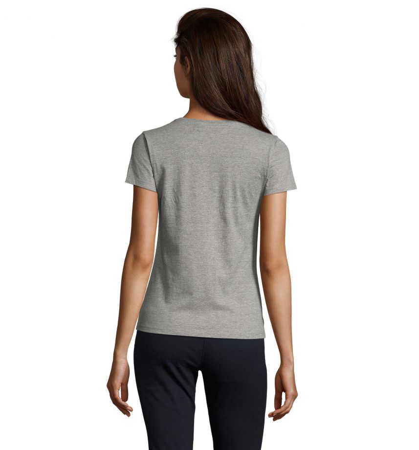 T-Shirt SOL'S Imperial WOMEN, V-Neck, grau-melange