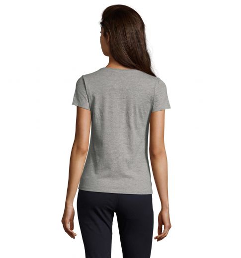 T-Shirt SOL'S Imperial WOMEN, V-Neck, grau-melange