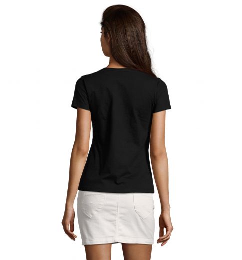 T-Shirt SOL'S Imperial WOMEN, V-Neck, schwarz