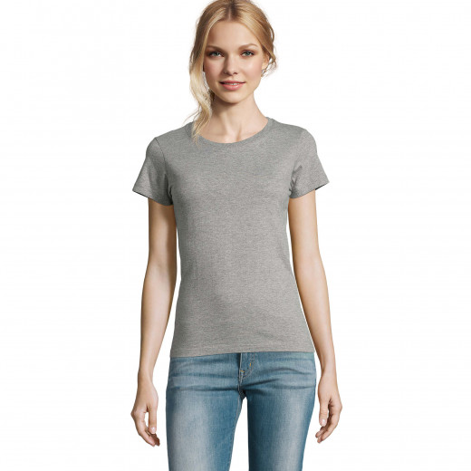 T-Shirt SOL'S Imperial WOMEN, Rundhals, grau-melange - Ansicht 316