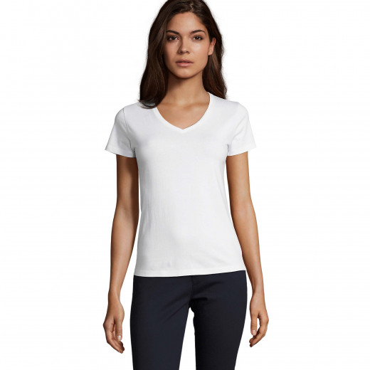 T-Shirt SOL'S Imperial WOMEN, V-Neck, weiß - Ansicht 280