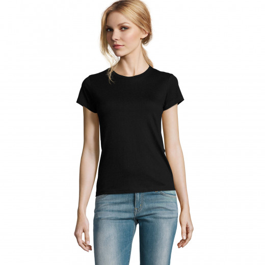 T-Shirt SOL'S Imperial WOMEN, Rundhals, schwarz - Ansicht 312